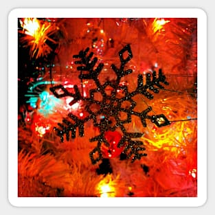 Snowflake Ornament at Christmas Sticker